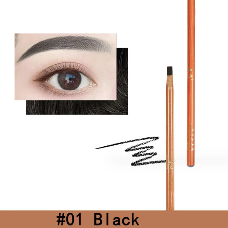 Waterproof Microblading Eyebrow Pencil – Natural Brow Definer Eyebrow Pencil SWANS 01 Black