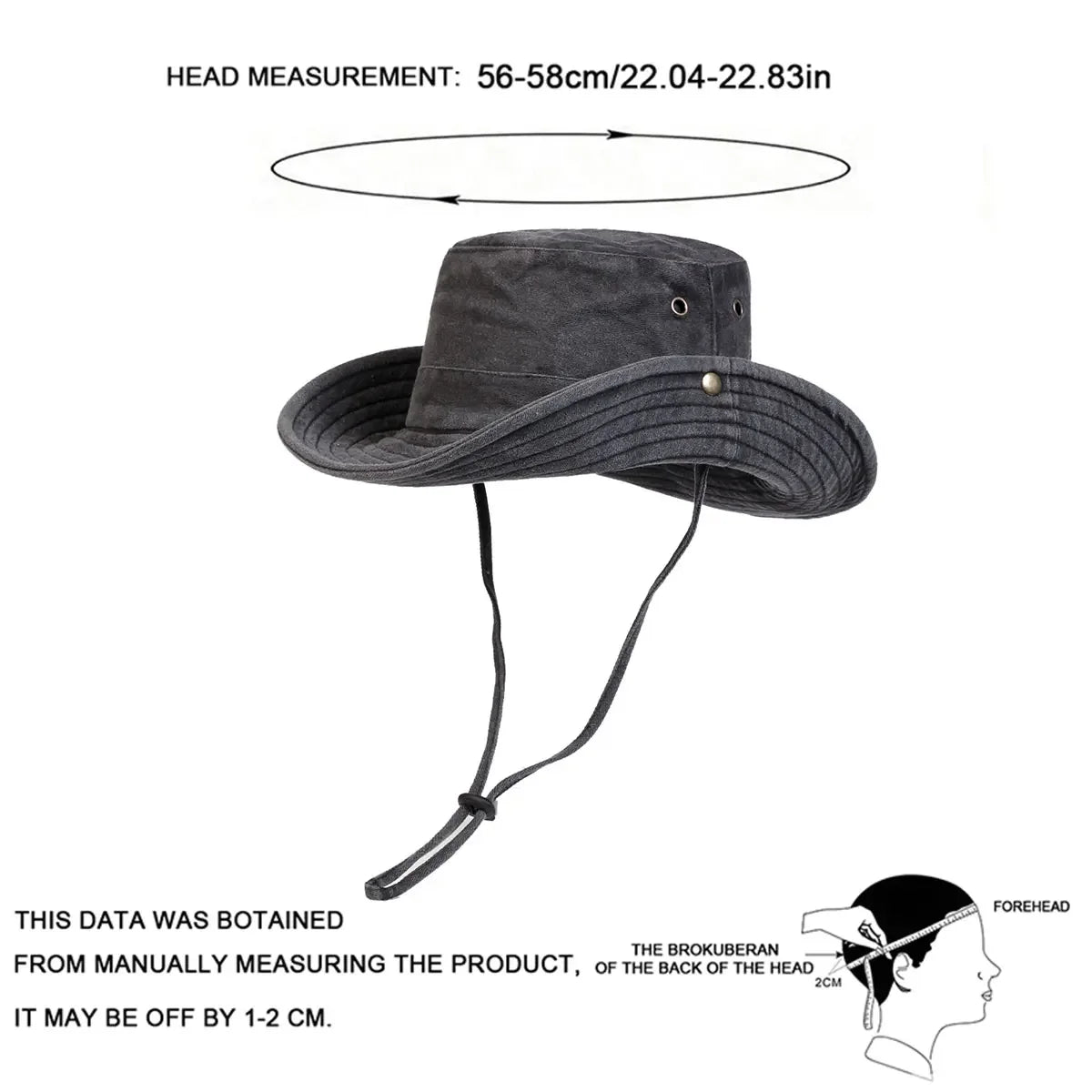 SWANS Wide Brim Washed Bucket Hat – Unisex Outdoor Cap Bucket Hat SWANS