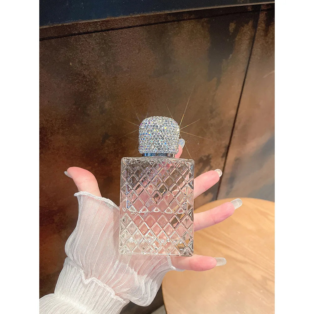 100ml Diamond Glass Perfume Spray Bottle – Refillable Atomizer Glass Spray Bottle SWANS A