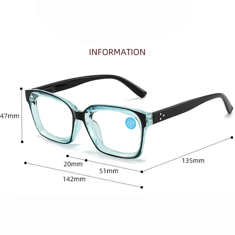 Vintage Square Anti Blue Light Reading Glasses +1.0–4.0 | TOYEARN Reading Glasses SWANS
