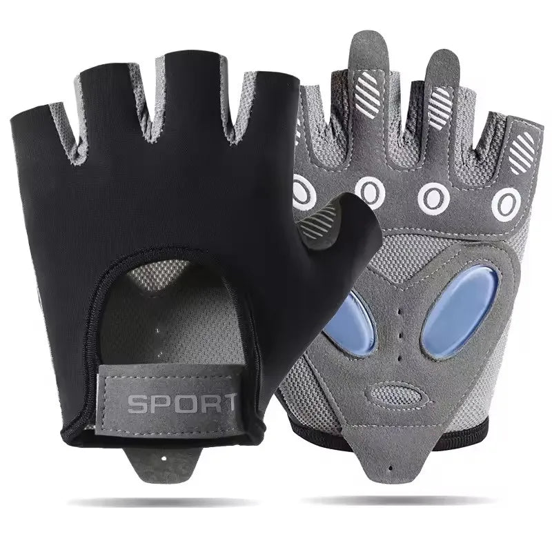 Anti-Slip Half Finger Fitness Gloves – Cycling & Gym Fitness Gloves SWANS Black M