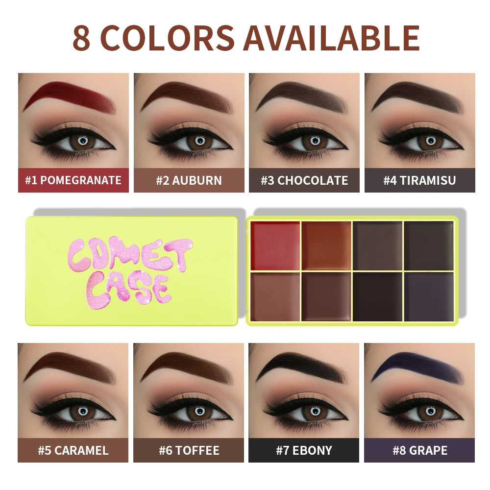 8-Color Cream Highlighter Blush & Brow Palette | Shimmer Makeup Makeup Palette SWANS brow palette China Mainland