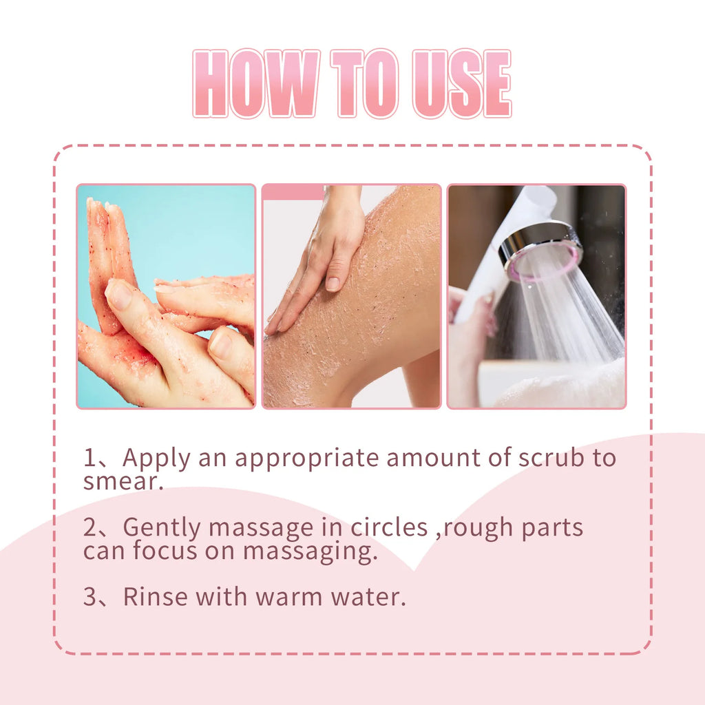 EELHOE Peach Exfoliating Body Scrub – Brighten & Moisturize 100g Body Exfoliating Scrub SWANS