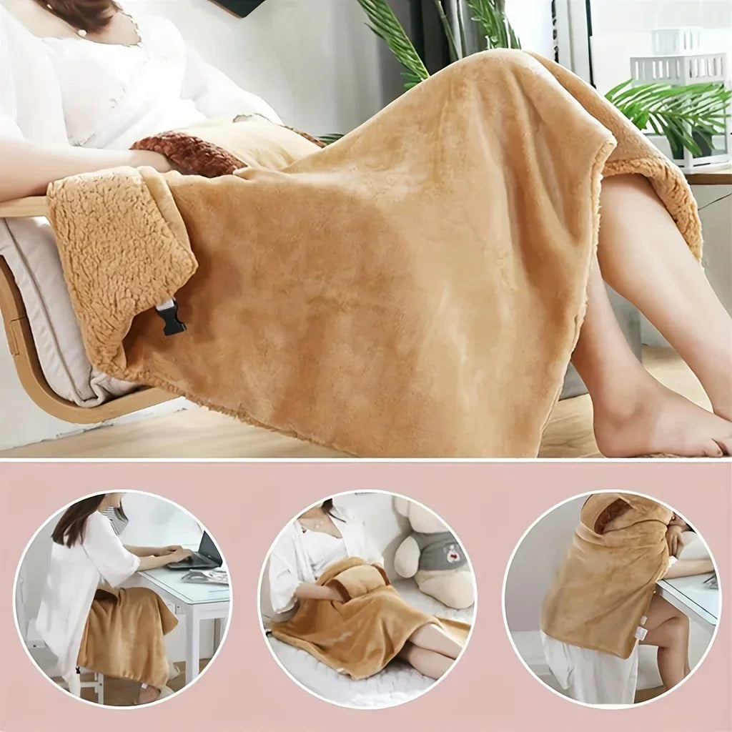USB Heated Blanket 5V Electric Plush Throw for Home & Office Electric Heated Blanket SWANS