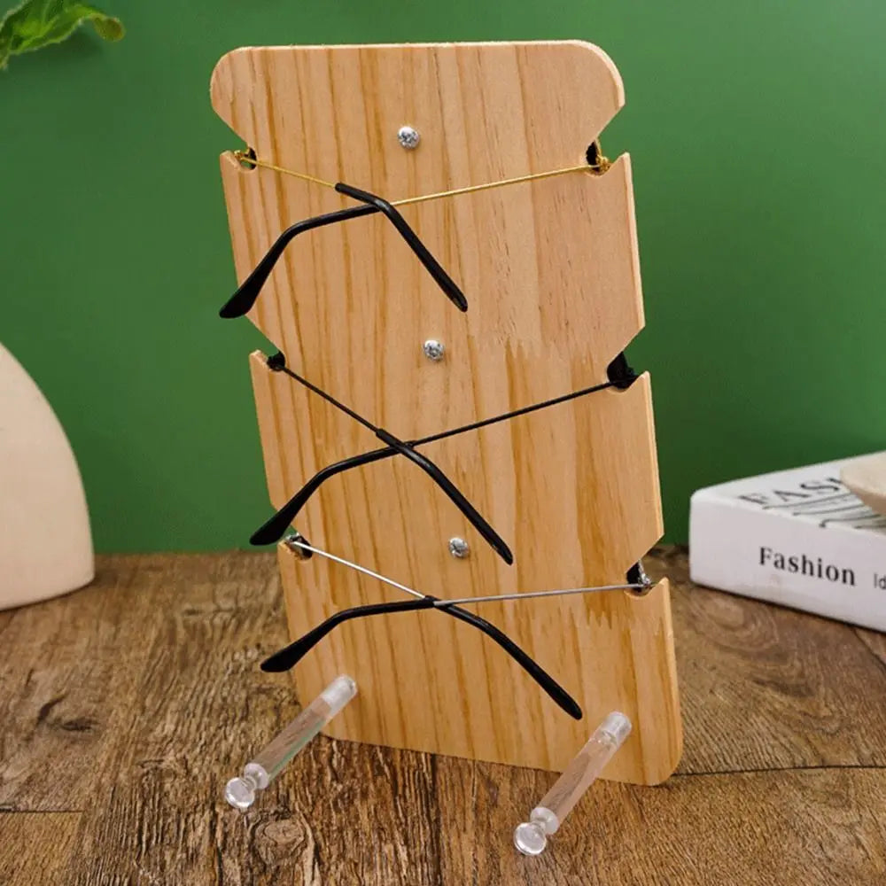 Solid Wood Sunglasses & Eyeglasses Display Stand Organizer Eyewear Display Stand SWANS