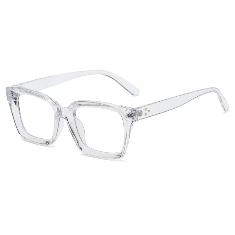 TOYEARN Vintage Square Reading Glasses – Blue Light Blocking Reading Glasses SWANS Clear +150