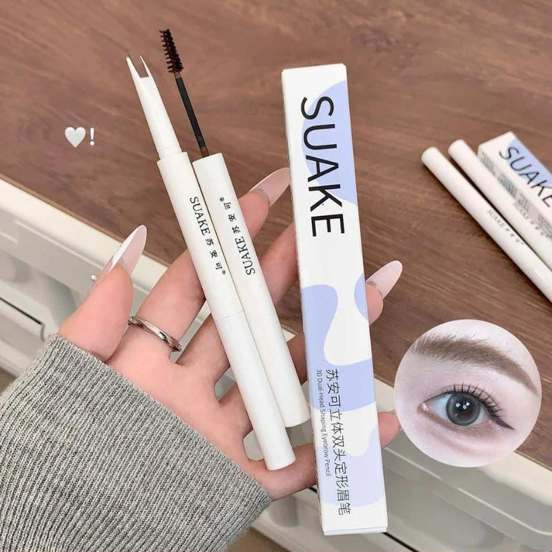 2-in-1 Eyebrow Pencil & Tint Mascara – Waterproof Feathery Brows Eyebrow Pen SWANS