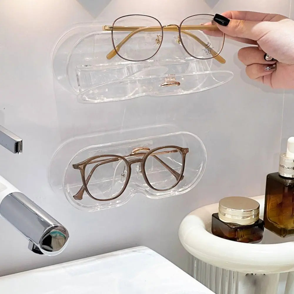 Wall Mounted Eyewear Holder – No-Drill Glasses Storage Rack Eyewear Storage Holder SWANS