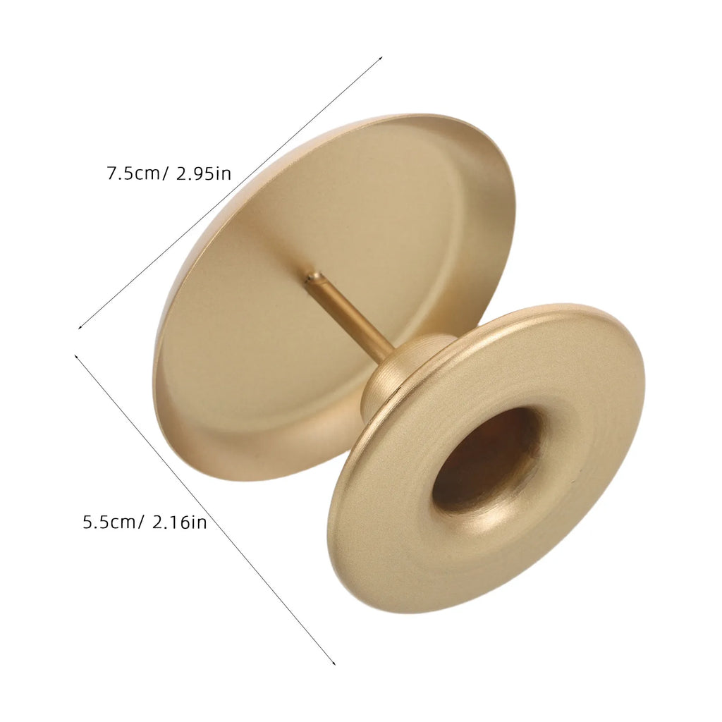 2-Pack Nordic Gold Iron Taper Candlestick Holders | Table Decor Taper Candlestick Holder SWANS