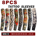 8-Pack Tattoo Arm Sleeves – UV Sun Protection Elastic Covers Tattoo Arm Sleeves SWANS B One Size