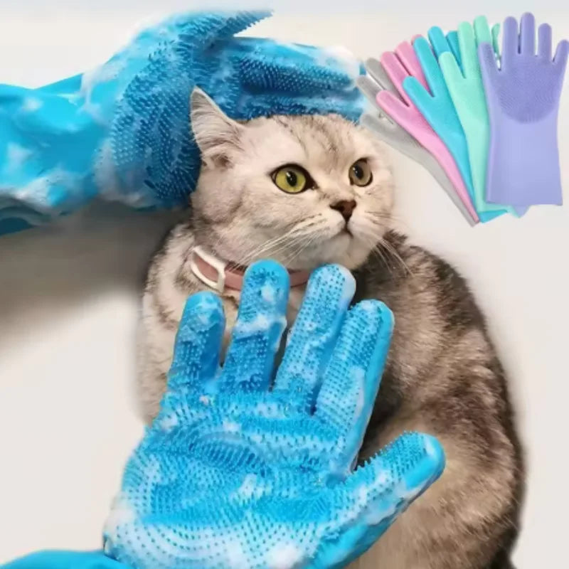 SWANS Silicone Pet Grooming & Cleaning Gloves – 1/3/5 Pack Pet Grooming Glove SWANS
