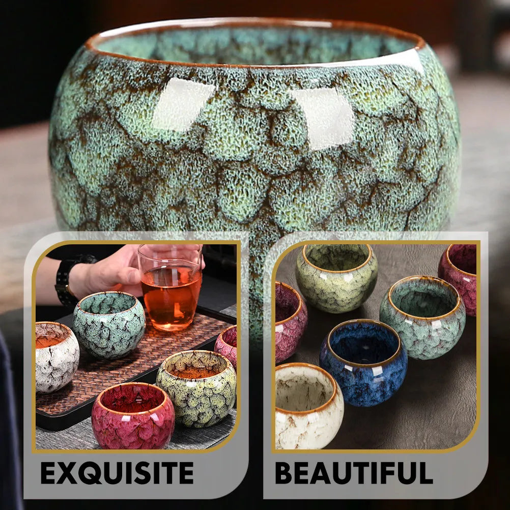 WINOMO Yao Bian Ceramic Tea Cup – Elegant Retro Teacup Ceramic Tea Cup SWANS
