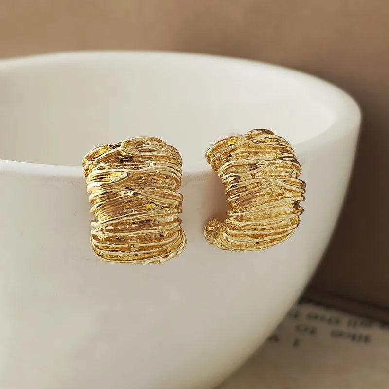 Vintage Angel Wings Stud Earrings – Punk Couple Jewelry Stud Earrings SWANS Golden