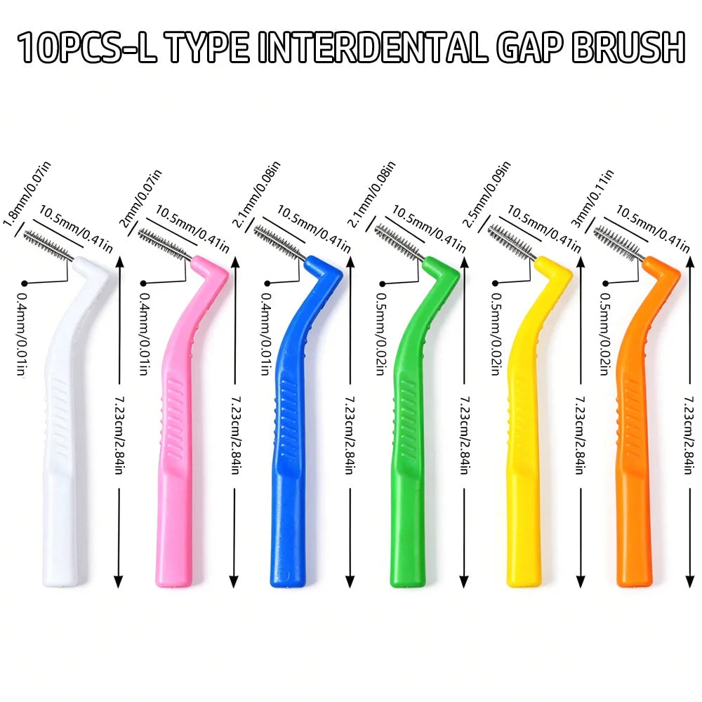 SWANS L-Type Interdental Brushes – Soft Bristle 10-Pack Interdental Brush SWANS