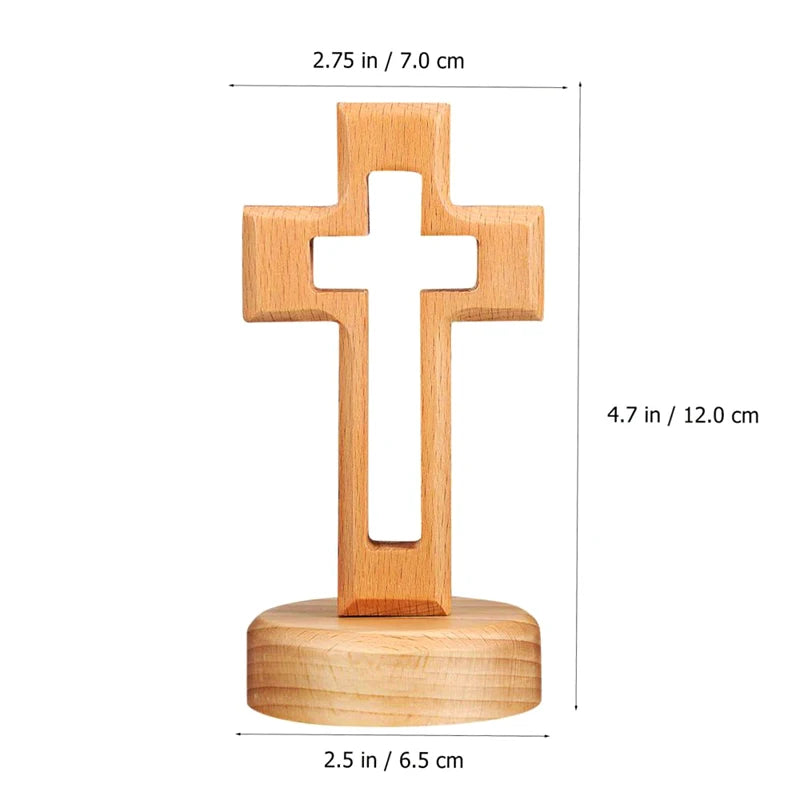 Wooden Crucifix with Jesus Statue – Church & Home Decor Religious Wood Decor SWANS A