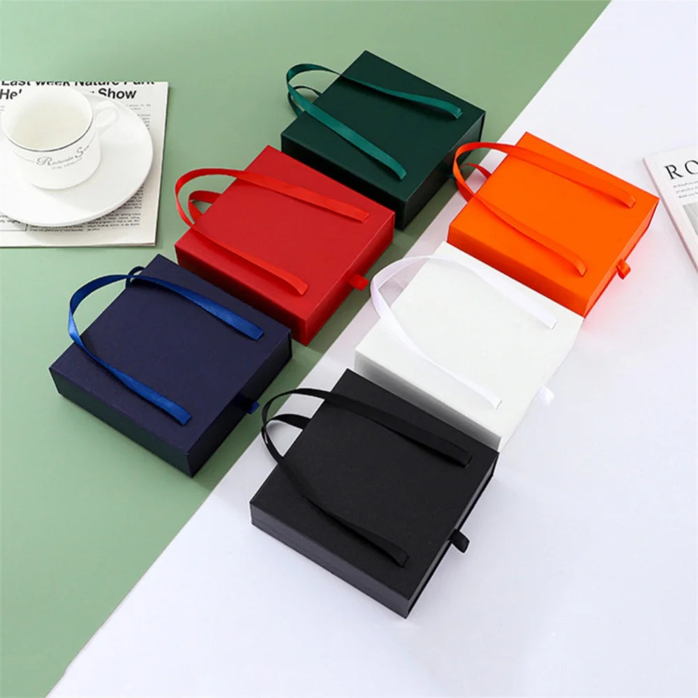 Velvet-Lined Drawer Jewelry Box – Gift Packaging Storage Case Jewelry Storage Box SWANS