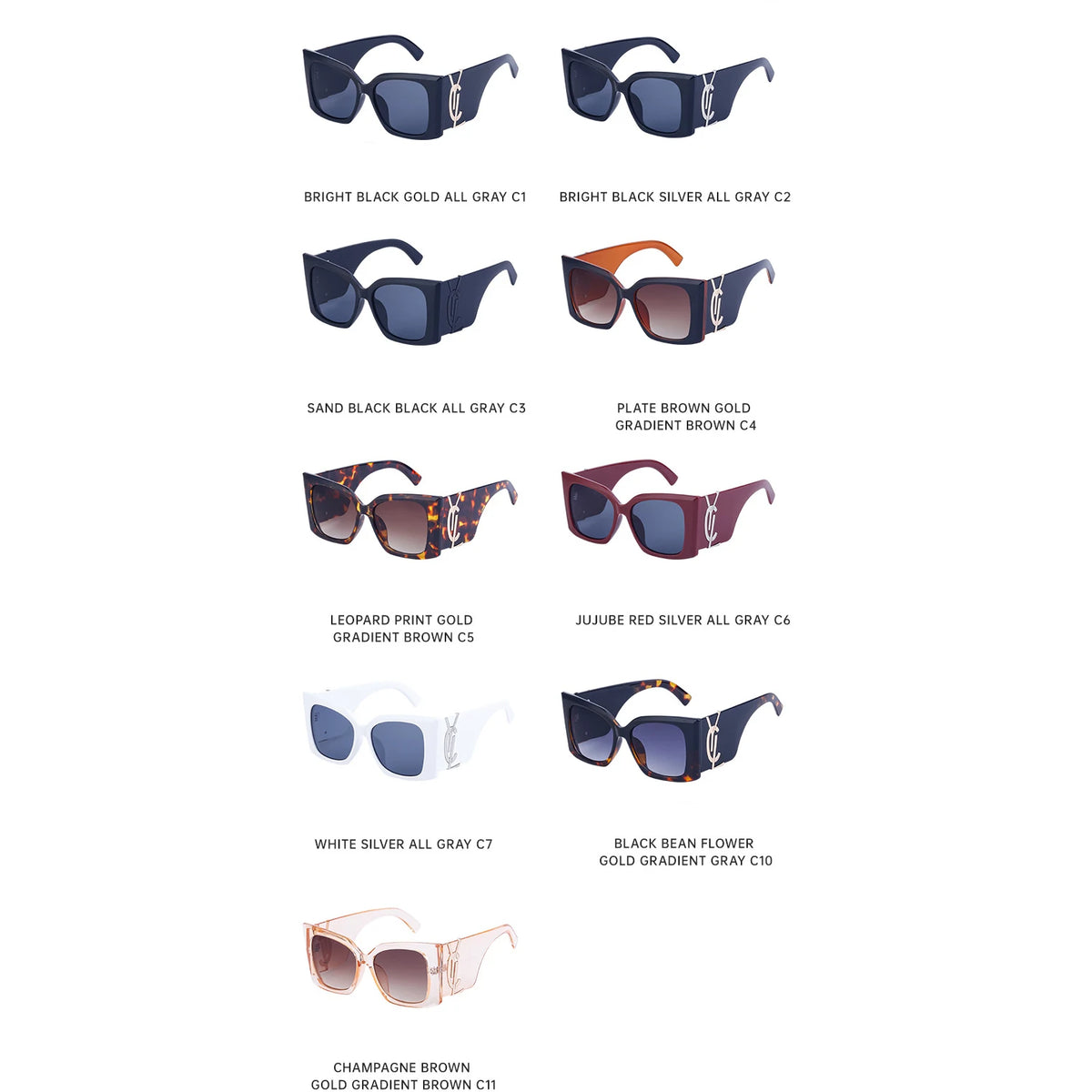 TOYEARN Oversized Cat Eye Sunglasses UV400 Vintage Shades Cat Eye Sunglasses SWANS
