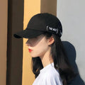 Letter Embroidery Baseball Cap – Unisex Streetwear Sun Hat Baseball Cap SWANS black Adjustable