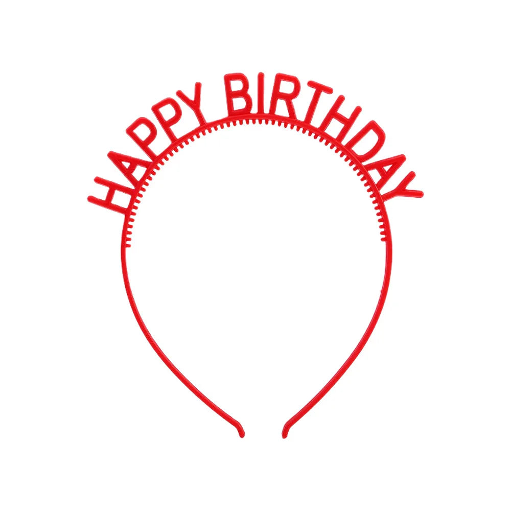 6-Pack Happy Birthday Letter Headbands | Colorful Party Props Party Headband Set SWANS