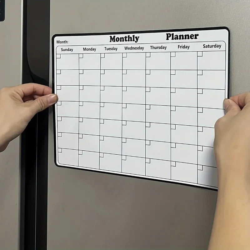 Magnetic Dry Erase Monthly Calendar Planner for Refrigerator Magnetic Calendar Planner SWANS