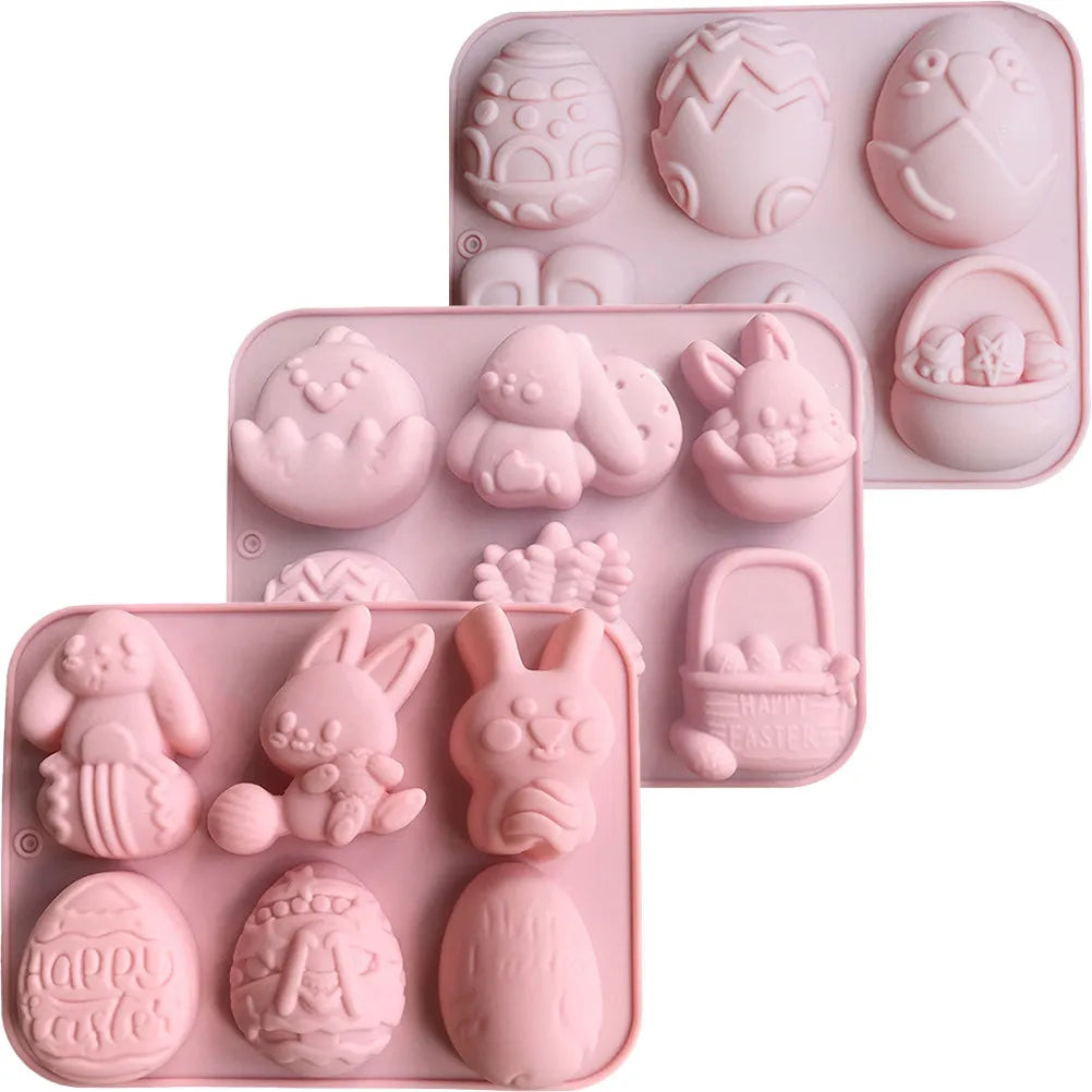 3-Pack Silicone Easter Bunny Molds – Chocolate, Candy & Cake Silicone Baking Mold SWANS