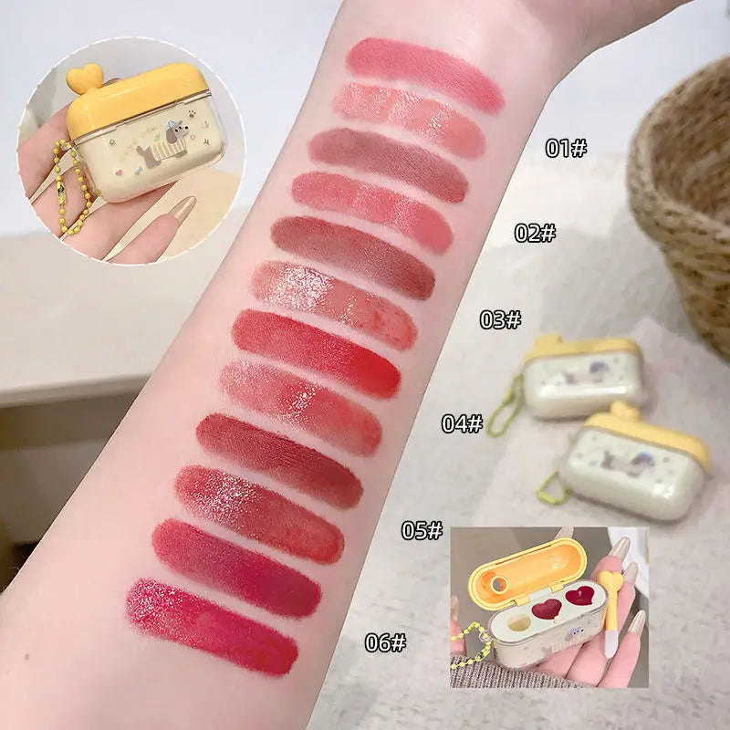 2-in-1 Matte & Mirror Lip Gloss Set – Long-Lasting Dual Tint Dual Finish Lip Gloss SWANS