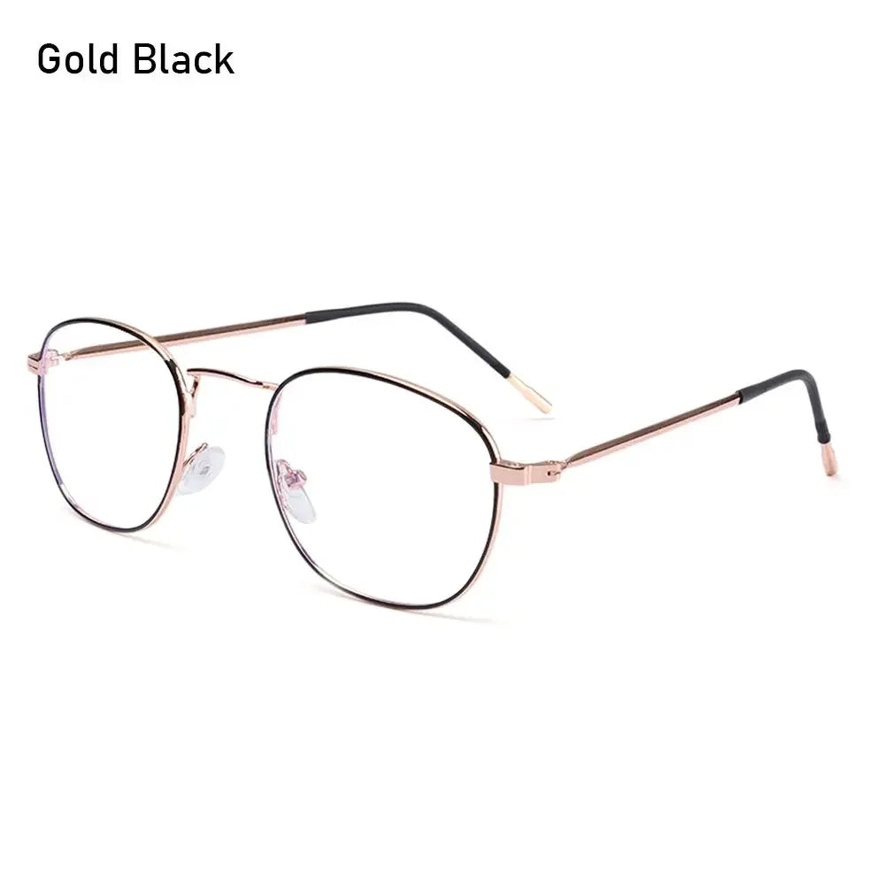 Ultralight Metal Square Blue Light Blocking Glasses – Unisex Blue Light Glasses SWANS Gold Black