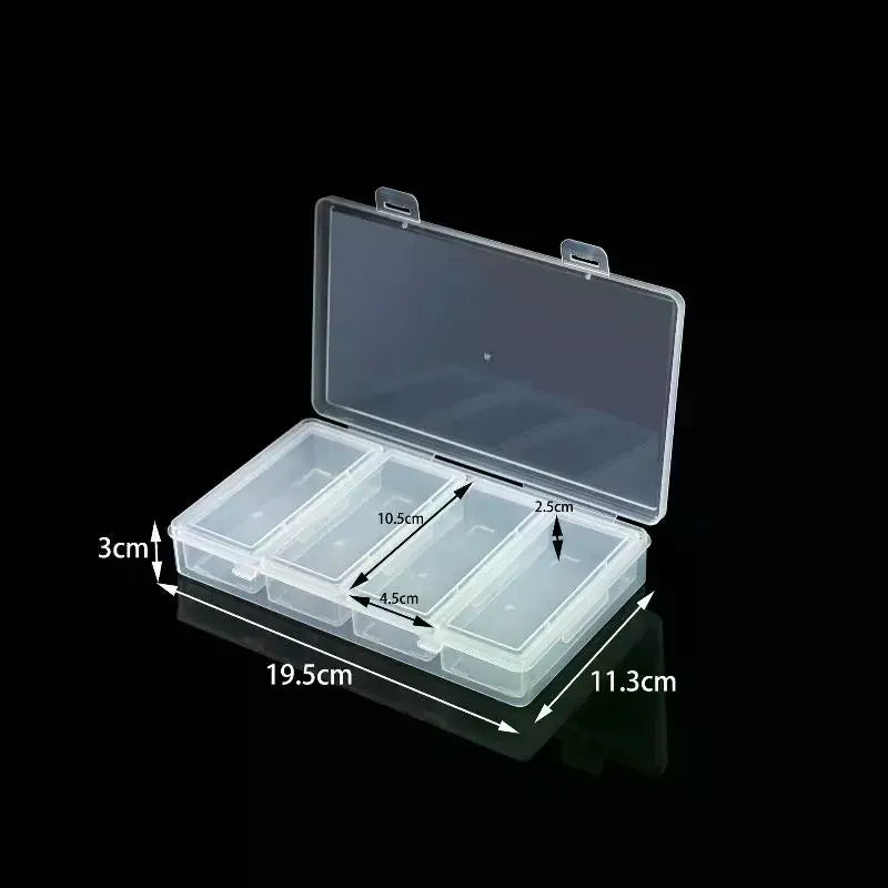 Clear Plastic Storage Box with 4 Removable Dividers | Organizer Storage Organizer Box SWANS