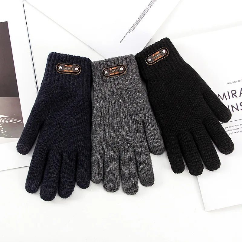 SWANS Thermal Knit Cycling Gloves Touchscreen Windproof Men Cycling Gloves SWANS