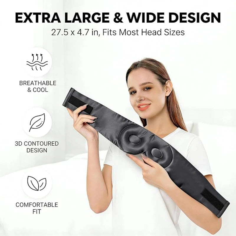 Luxury 100% Pure Silk Sleep Eye Mask – 3D Contoured Silk Sleep Mask SWANS