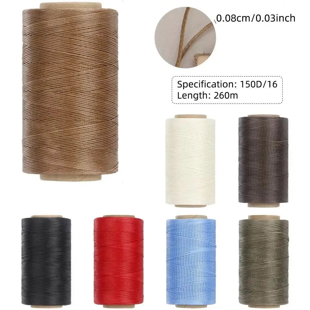 Waxed Thread Cord 0.8MM 260M – Leather & DIY Craft String Waxed Craft Thread SWANS