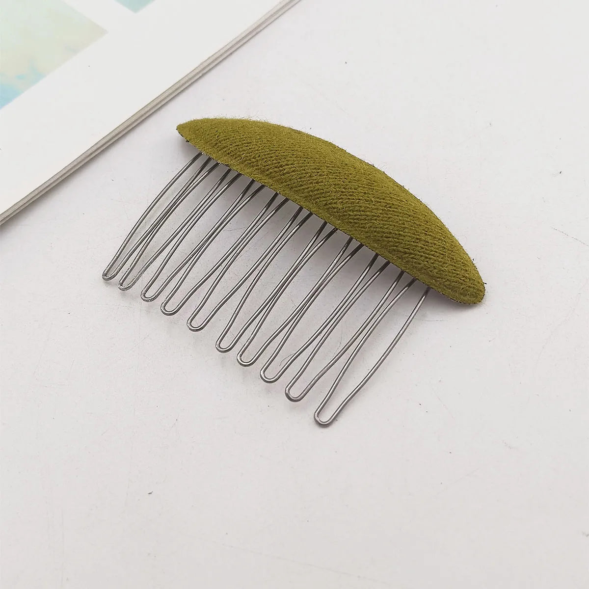 SWANS Oval Plush Hair Comb Side Clip – Vintage Women's Style Hair Comb Clip SWANS 05