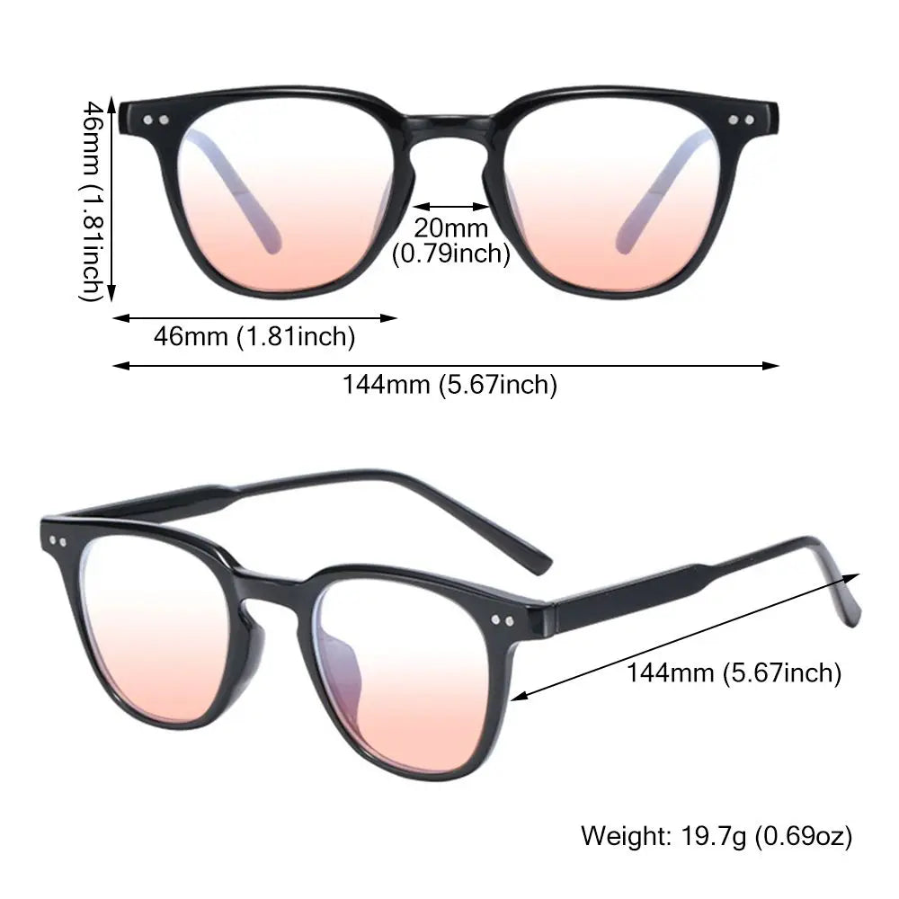 Women's Gradient Nearsighted Glasses Anti-Reflective PC Frame Nearsighted Glasses SWANS