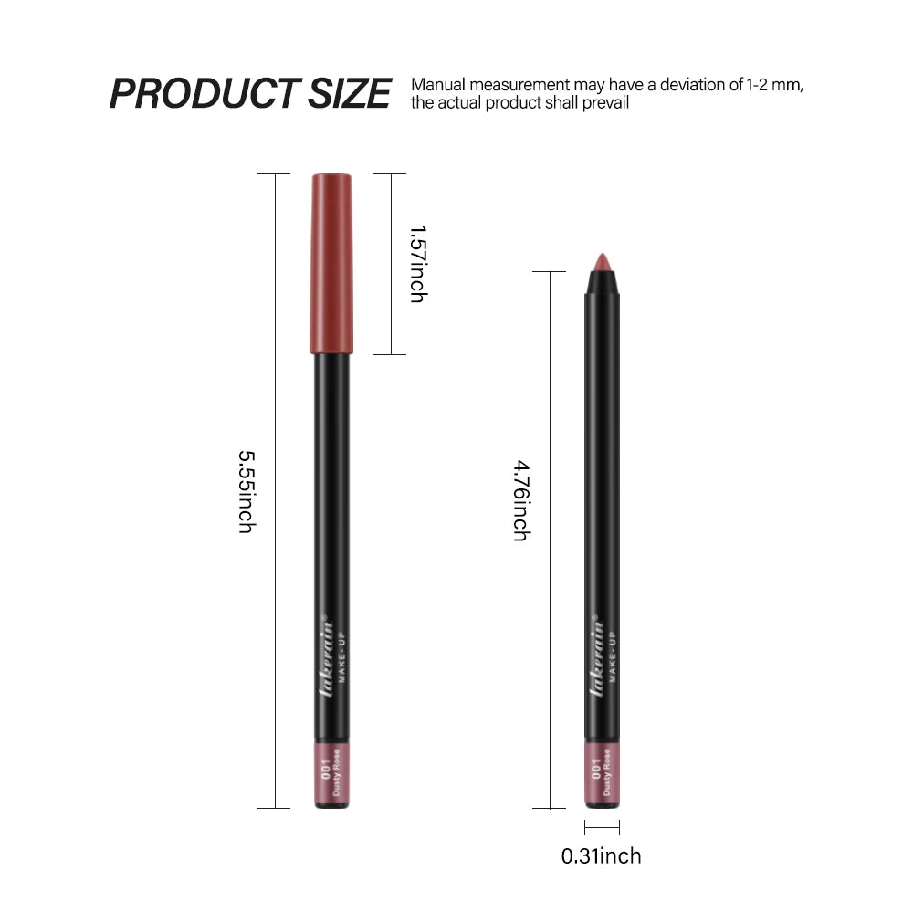 Waterproof Matte Lip Liner Pencil 12 Colors – Lakerain Lip Liner Pencil SWANS