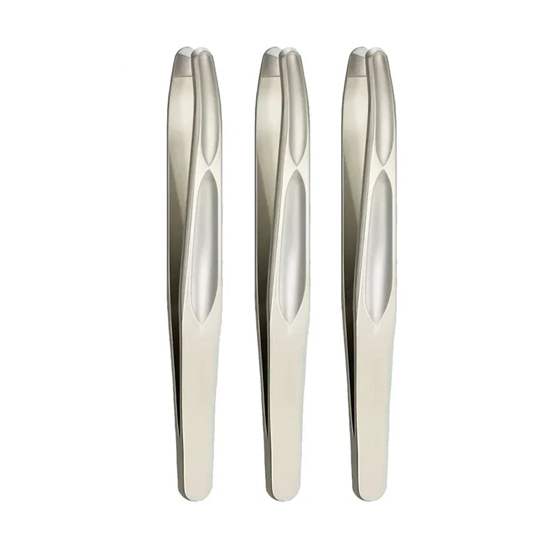 SWANS Round Tip Tweezers – Precision Eyebrow & Facial Hair Tool Precision Tweezers SWANS 3PCS gold