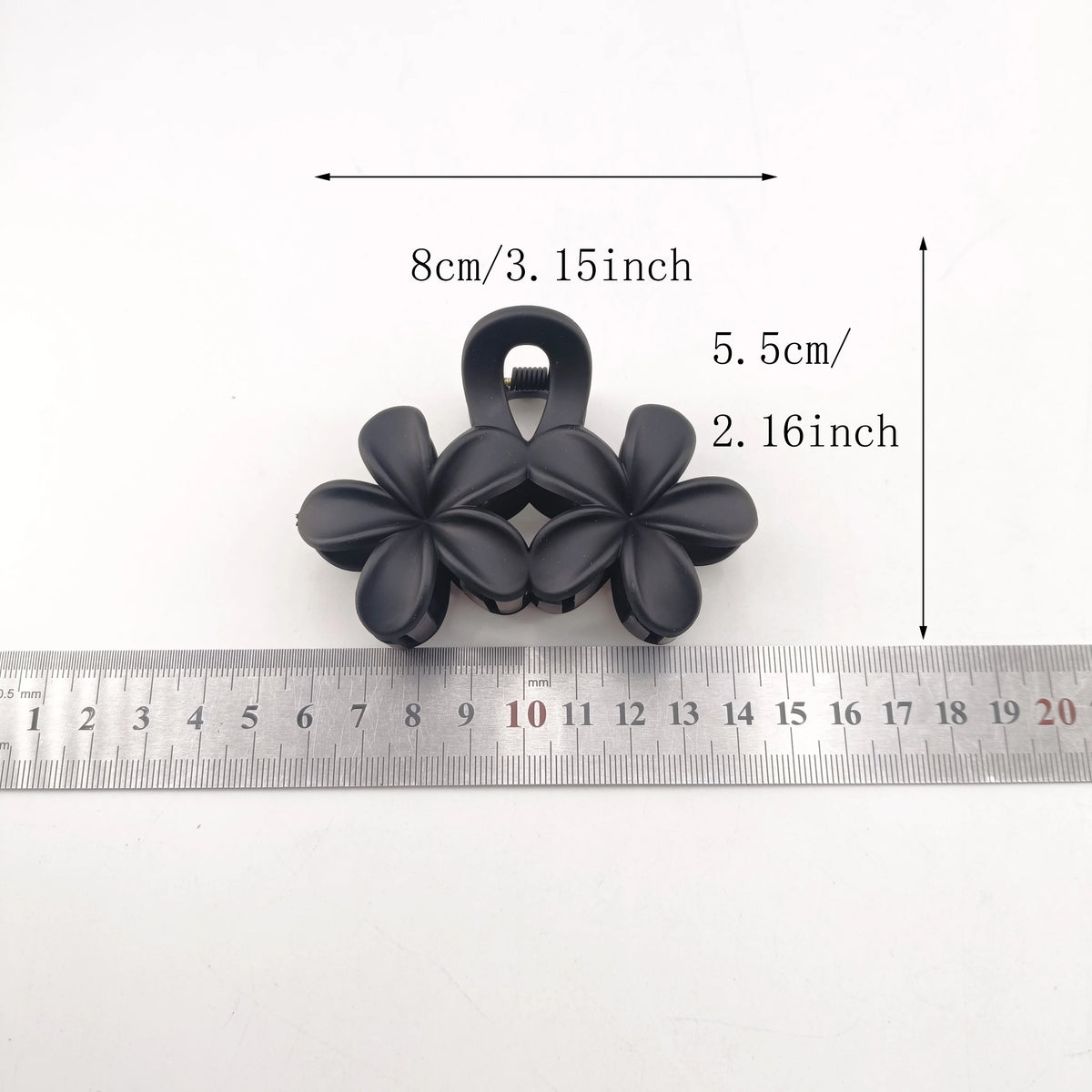 Flower Hair Claw Clips – Non-Slip Matte Plumeria 1-2 Pack Flower Hair Claw Clip SWANS