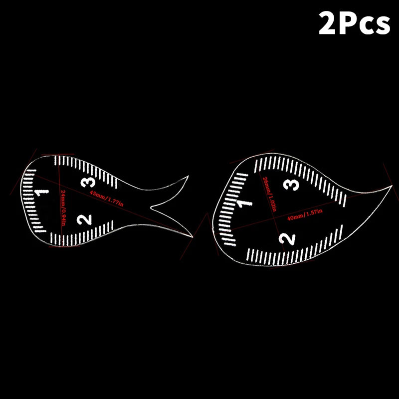 Brow Mapping Ruler – Eyebrow Shaping & Microblading Stencil Eyebrow Shaping Tool SWANS 2Pcs CD