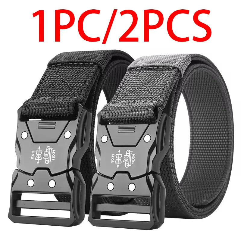 Unisex Tactical Belt – Quick Release Buckle, Adjustable Polyester Tactical Belt SWANS