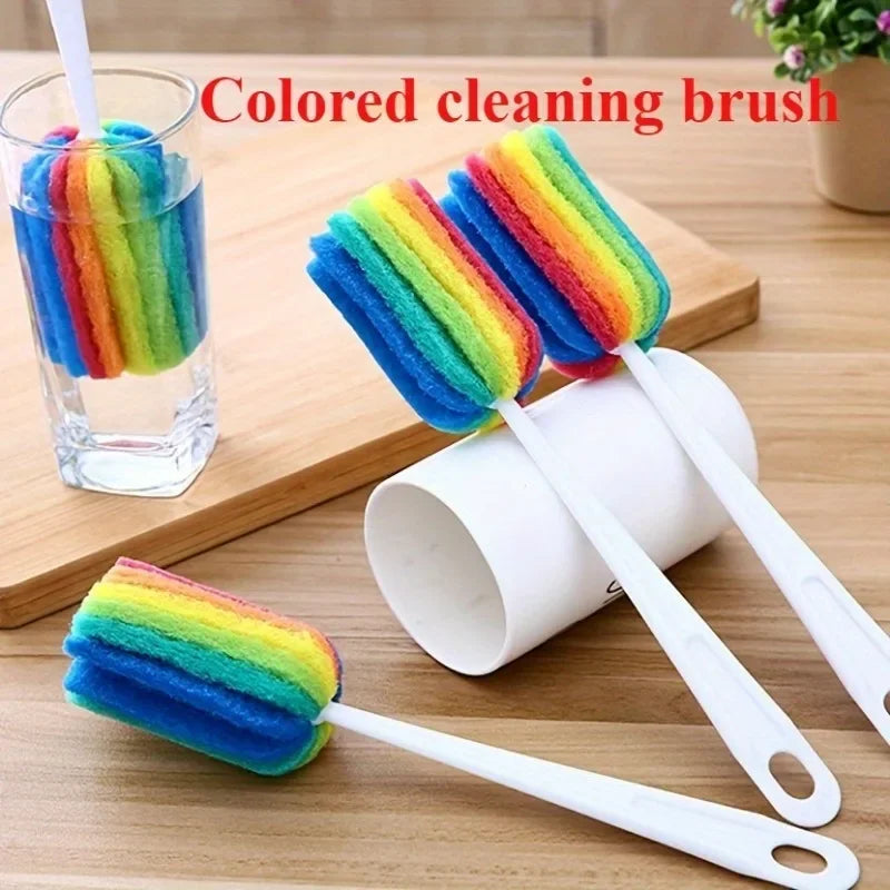 SWANS Rainbow Bottle Brush – Coffee Cup & Wine Glass Cleaner Bottle Cleaning Brush SWANS