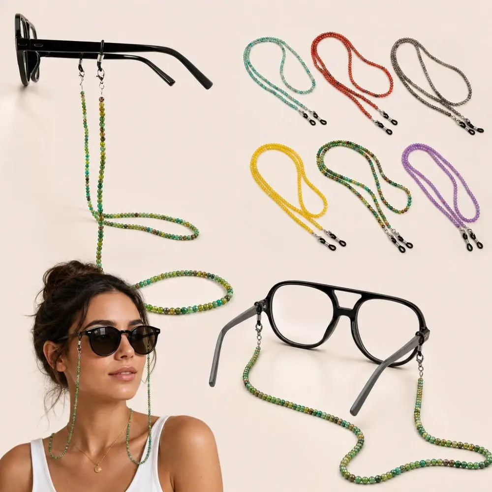 Vintage Glass Bead Eyeglass Chain – Unisex Glasses Lanyard Eyeglass Chain SWANS