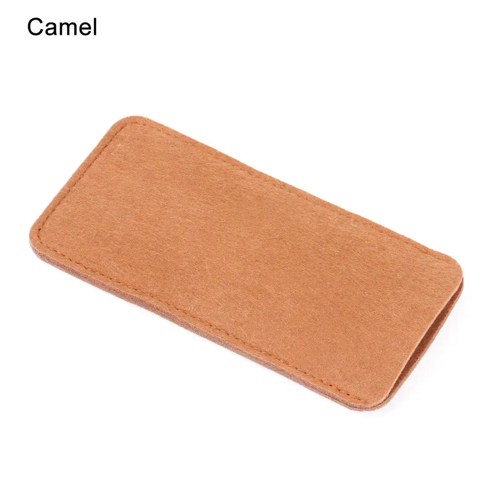 Soft Felt Glasses Case – Portable Eyewear Sleeve Pouch Eyewear Sleeve Case SWANS camel