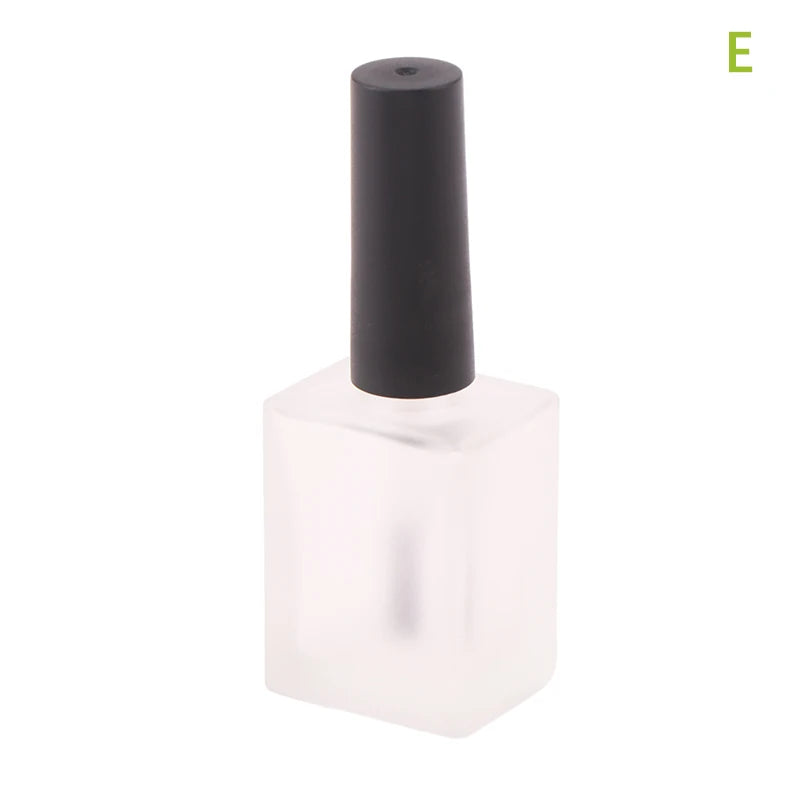 15ml Frosted Glass Nail Polish Bottle with Brush – Light-Resistant Nail Polish Bottle SWANS E