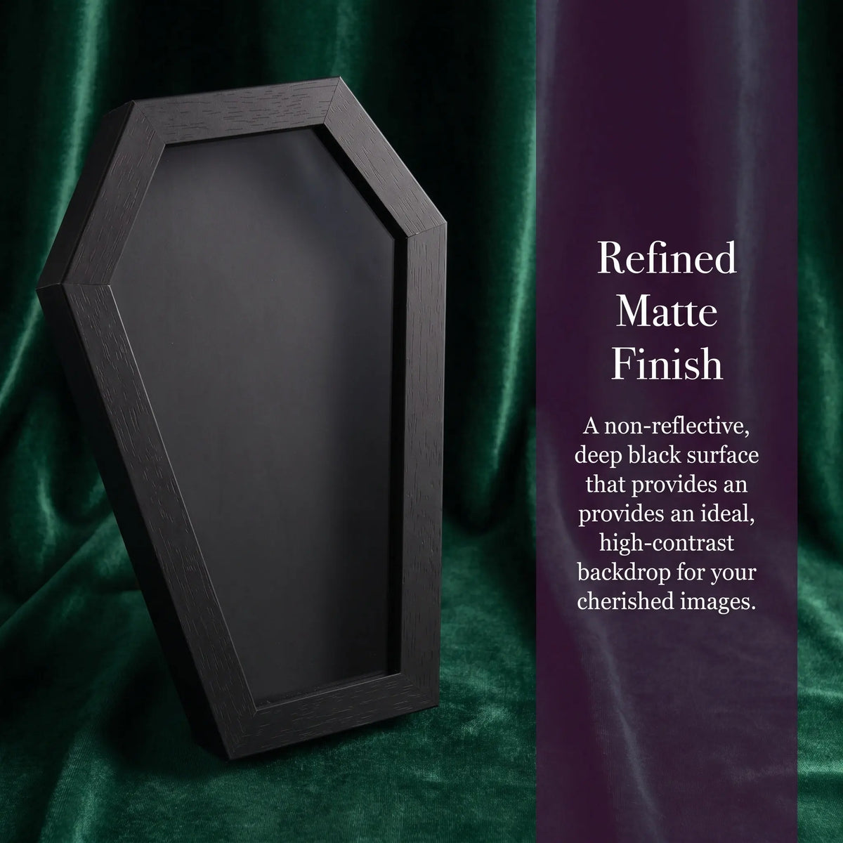 Gothic Coffin Shadow Box Photo Frame – 3D Matte Black Display Shadow Box Frame SWANS