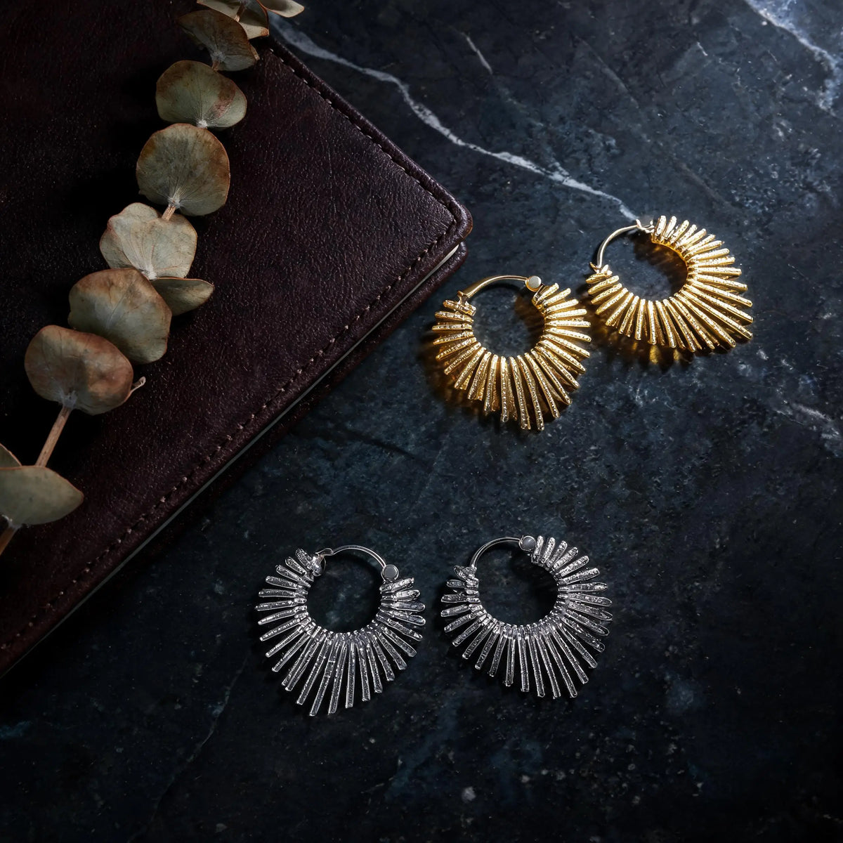 Minimalist Geometric Clip-On Earrings – Gold & Silver Plated Clip-On Earrings SWANS