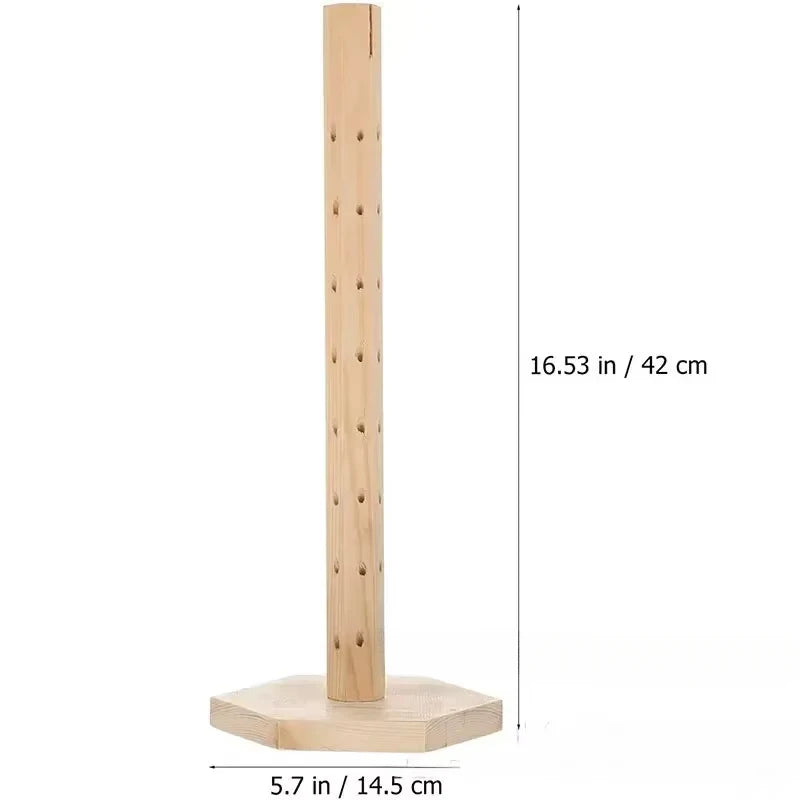 360° Rotating Bamboo Earring & Lollipop Display Stand Display Stand SWANS