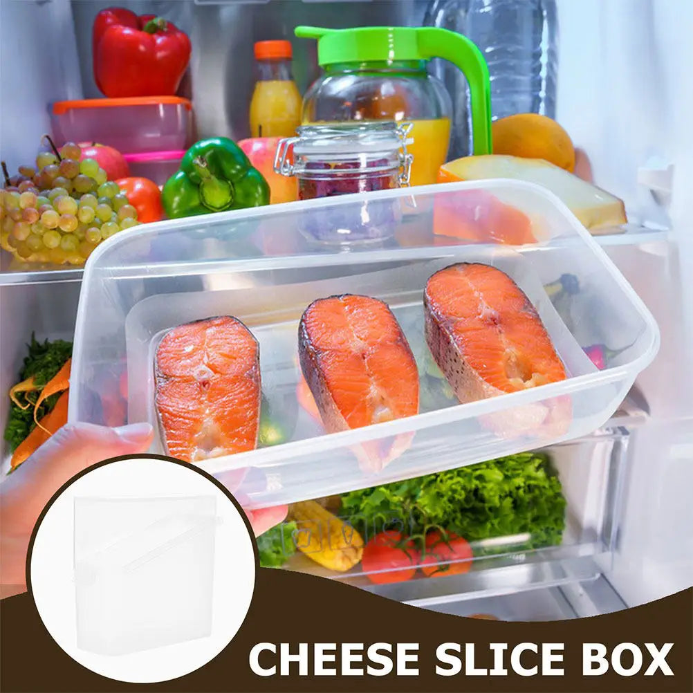 2-Pack Clear Flip-Lid Cheese Storage Containers for Fridge Food Storage Container SWANS