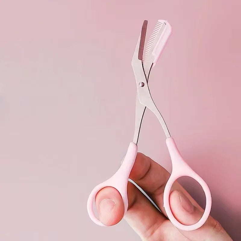 SWANS 2-Piece Eyebrow Trimmer Set – Blade & Scissors Eyebrow Grooming Set SWANS 1 shears