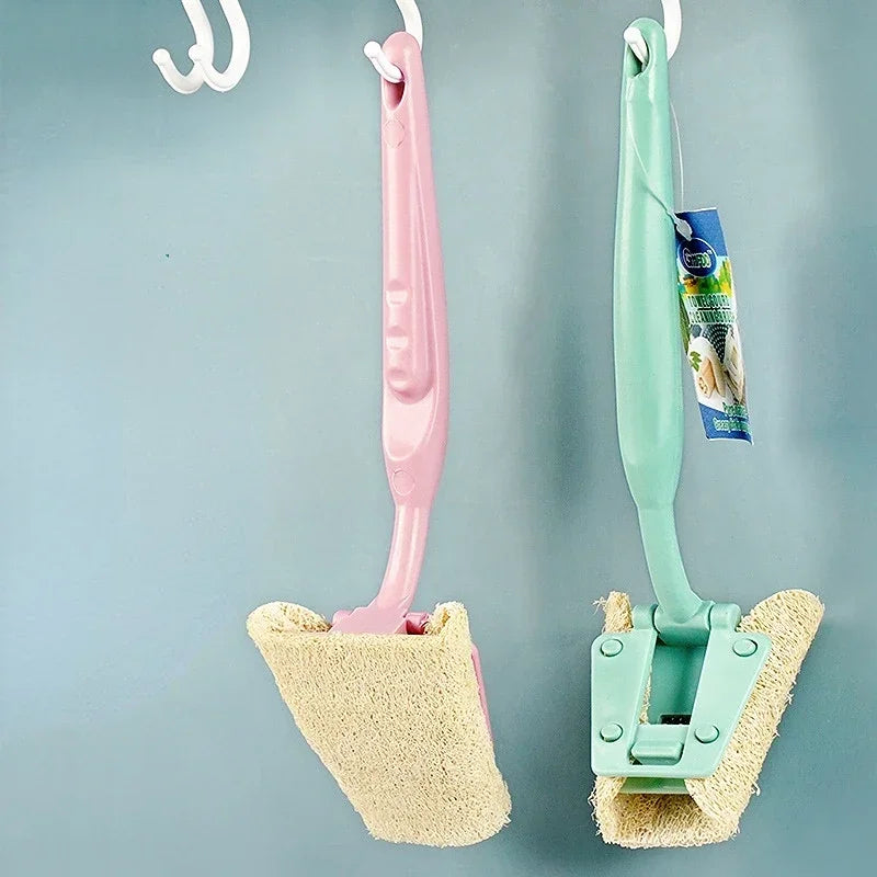 SWANS Long Handle Loofah Brush Set – Replaceable Pot Cleaner Kitchen Cleaning Brush SWANS