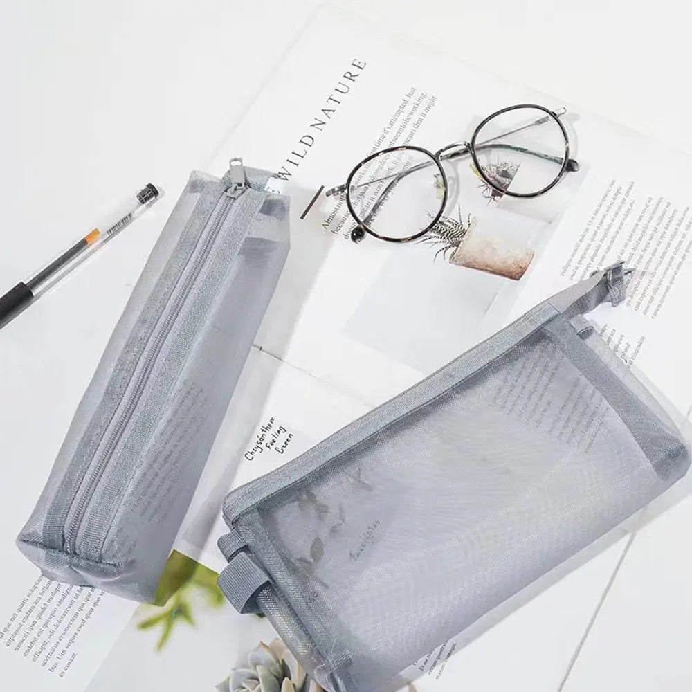 Transparent Mesh Makeup Bag – Portable Cosmetic Organizer Cosmetic Makeup Bag SWANS