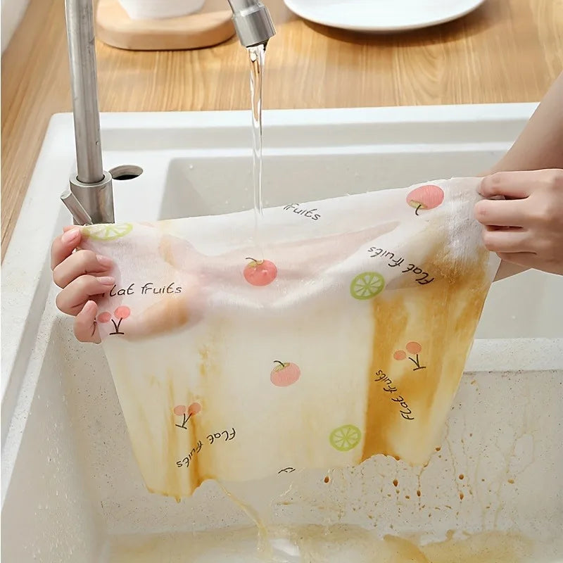 SWANS 50-Sheet Reusable Microfiber Dishwashing Cloth Roll Microfiber Cleaning Cloth SWANS
